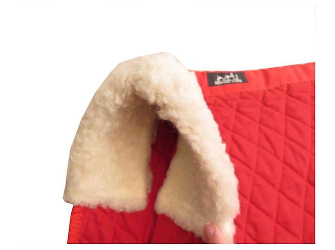 Hermès NEUF HERMES COUVERTURE DE PRESENTATION MATELASSE CHEVAL EN COTON ROUGE NEW - vue 4