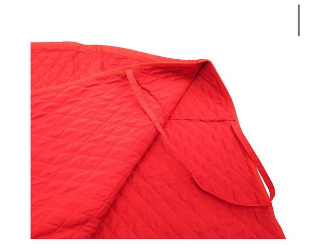 Hermès NEUF HERMES COUVERTURE DE PRESENTATION MATELASSE CHEVAL EN COTON ROUGE NEW - vue 5