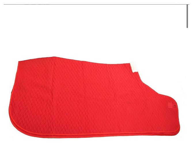 Hermès NEUF HERMES COUVERTURE DE PRESENTATION MATELASSE CHEVAL EN COTON ROUGE NEW - vue 7