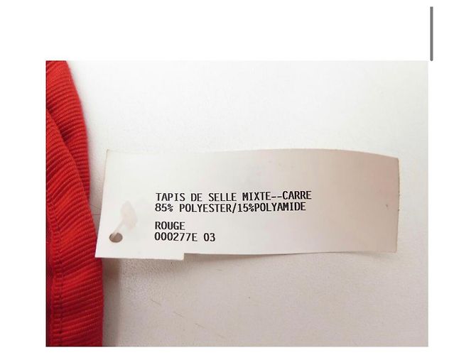 Hermès NOVA ALMOFADA DE SELA HERMES MATELASSE COB EM ALGODÃO VERMELHO NOVA ALMOFADA DE SELA VERMELHA - vista 5