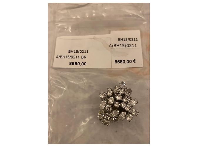 Autre Marque Franco Pianegonda Diamantring aus 18 Karat Weißgold Gold hardware - Ansicht 3
