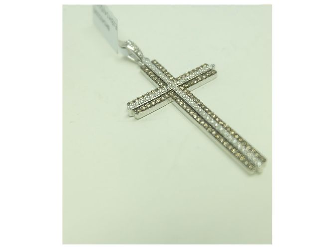 Autre Marque Collana con Pendente Croce Franco Pianegonda Oro Bianco Gold hardware - vista 4