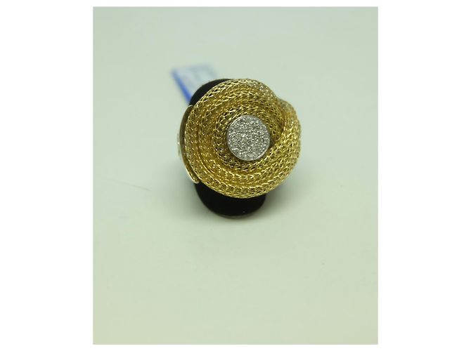 Autre Marque Anello Franco Pianegonda in oro argento e diamanti Gold hardware - vista 4
