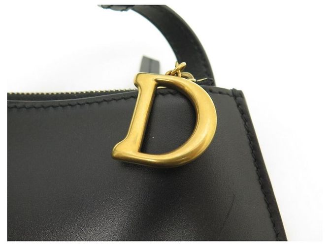 NEU CHRISTIAN DIOR SADDLE TRIO HANDTASCHE AUS SCHWARZEM LEDER SCHWARZE HANDTASCHE NEU - Ansicht 6