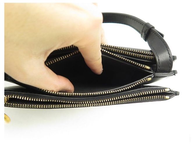 NEU CHRISTIAN DIOR SADDLE TRIO HANDTASCHE AUS SCHWARZEM LEDER SCHWARZE HANDTASCHE NEU - Ansicht 8