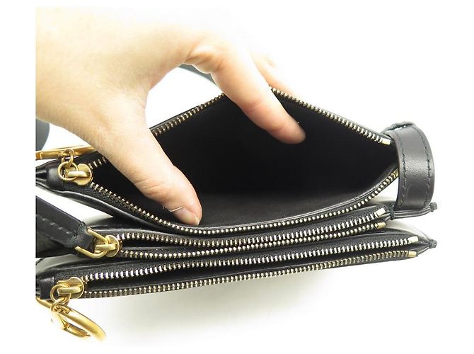 NEU CHRISTIAN DIOR SADDLE TRIO HANDTASCHE AUS SCHWARZEM LEDER SCHWARZE HANDTASCHE NEU - Ansicht 9