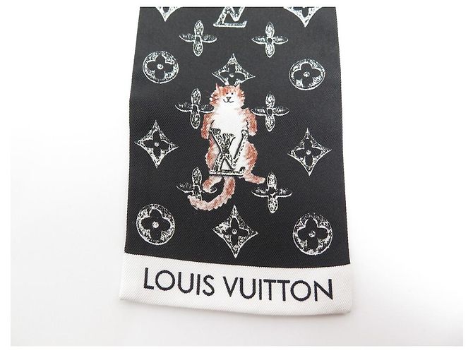 NUOVA SCIARPA A FASCIA LOUIS VUITTON X GRACE CODDINGTON CATOGRAM SCIARPA IN SETA Nero - vista 2