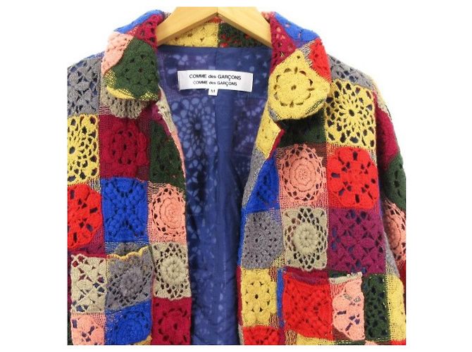 *COMME des GARCONS Comme Comcons Jacke Knit Patchwork Cut Off Mehrfarben - Ansicht 3