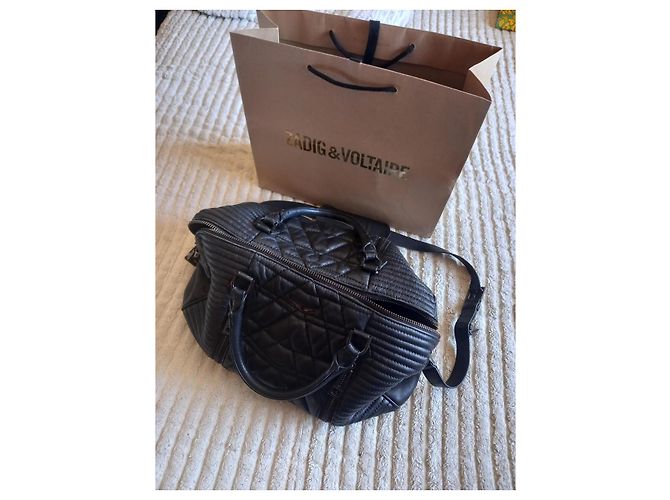 Zadig & Voltaire Sunny Medium gesteppte Leder Handtasche Schwarz - Ansicht 2