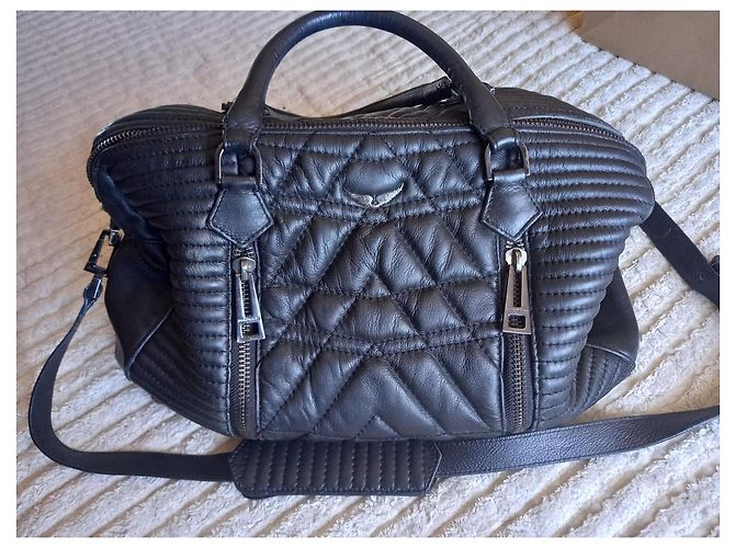 Zadig & Voltaire Sunny Medium gesteppte Leder Handtasche Schwarz - Ansicht 6
