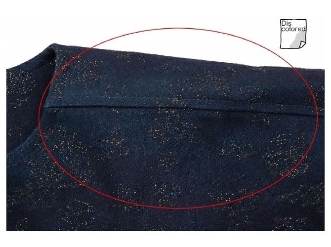 *[Comme des Garçons] tricot COMME des GARCONS Abrigo plisado de jacquard brillante intercambiable Azul marino - vista 4