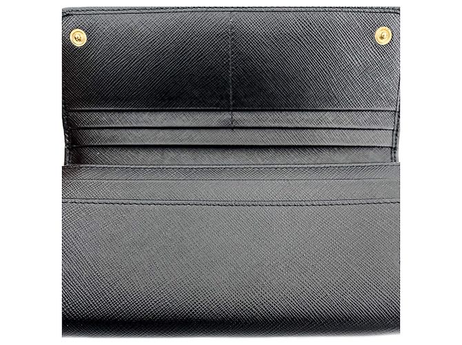 Prada Black Saffiano Wallet Large - view 11