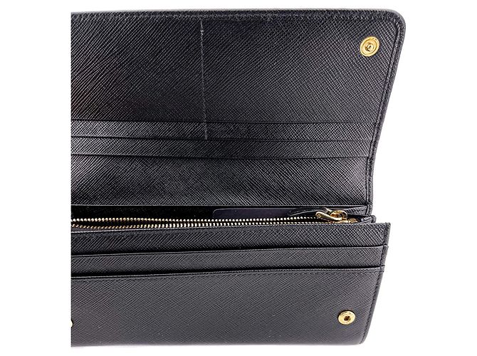 Prada Black Saffiano Wallet Large - view 12