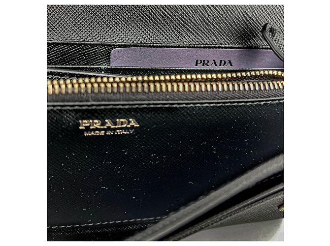 Prada Black Saffiano Wallet Large - view 13