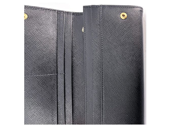 Prada Black Saffiano Wallet Large - view 8