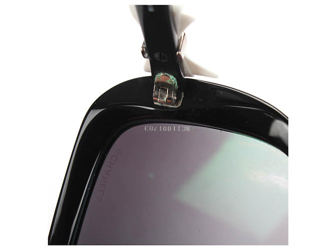 Chanel-Sonnenbrille in gutem Zustand Schwarz - Ansicht 5