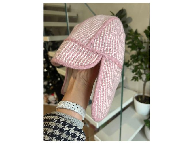 Hermès Chapéu de Caxemira/Algodão para Bebê Rosa - vista 2