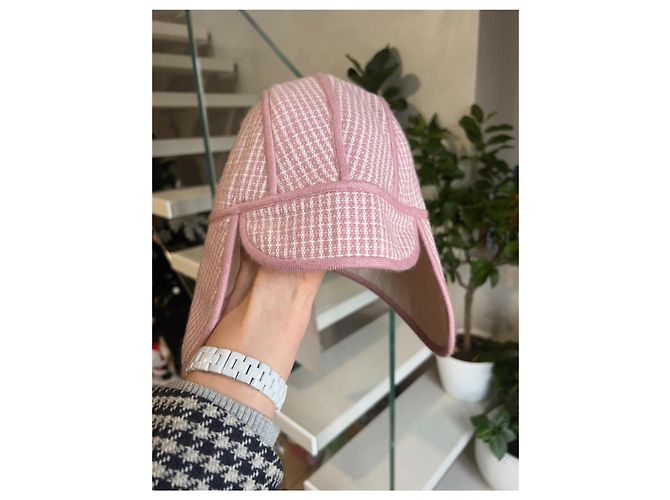 Hermès Chapéu de Caxemira/Algodão para Bebê Rosa - vista 3