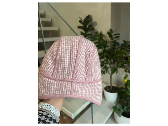 Hermès Chapéu de Caxemira/Algodão para Bebê Rosa - vista 4