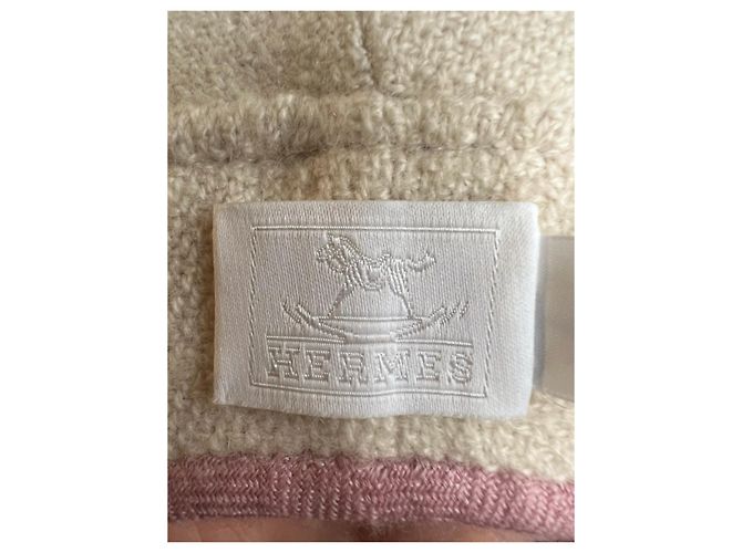 Hermès Chapéu de Caxemira/Algodão para Bebê Rosa - vista 6