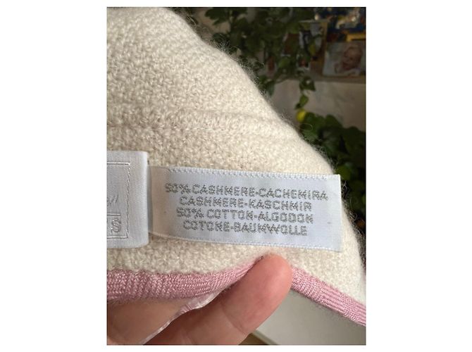 Hermès Chapéu de Caxemira/Algodão para Bebê Rosa - vista 7