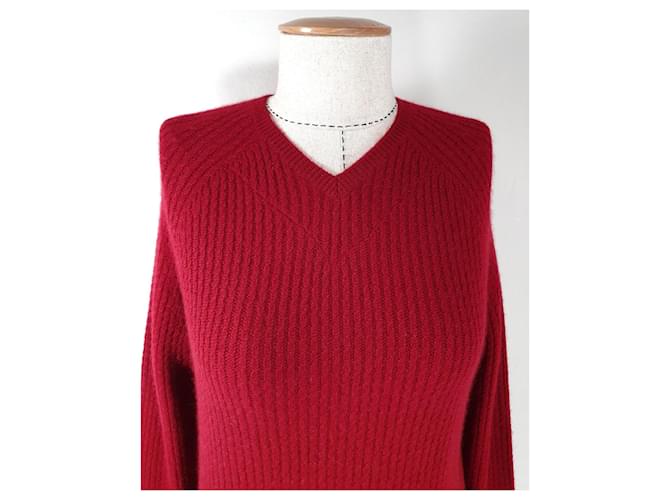 Suéter Eric Bompard Vermelho de Cashmere e Lã - vista 2
