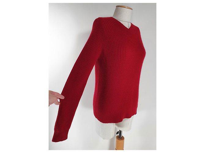 Suéter Eric Bompard Vermelho de Cashmere e Lã - vista 3