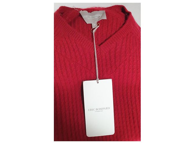 Suéter Eric Bompard Vermelho de Cashmere e Lã - vista 5