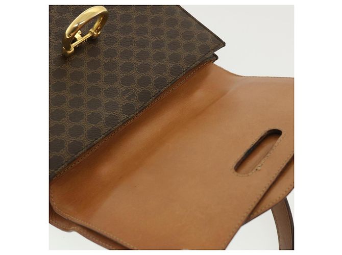 Céline CELINE Macadam Canvas Handtasche PVC Leder Braun Auth am3590 - Ansicht 10
