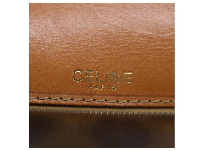 Céline CELINE Macadam Canvas Handtasche PVC Leder Braun Auth am3590 - Ansicht 17