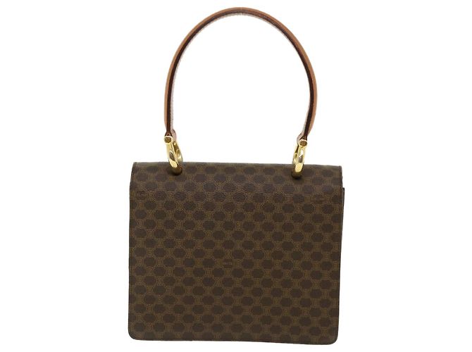 Céline CELINE Macadam Canvas Handtasche PVC Leder Braun Auth am3590 - Ansicht 2