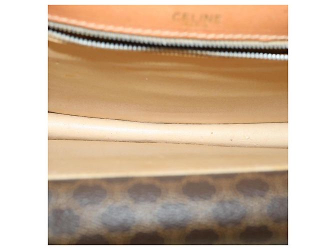 Céline CELINE Macadam Canvas Handtasche PVC Leder Braun Auth am3590 - Ansicht 24