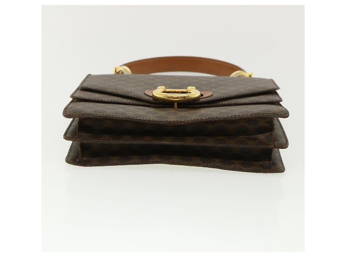 Céline CELINE Macadam Canvas Handtasche PVC Leder Braun Auth am3590 - Ansicht 5