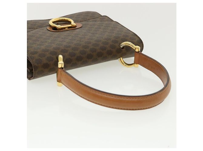 Céline CELINE Macadam Canvas Handtasche PVC Leder Braun Auth am3590 - Ansicht 6