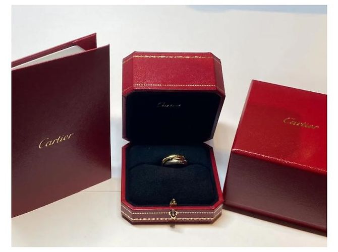 Cartier Trinity Ring 18K Gelbgold Größe 50 Gold hardware - Ansicht 4