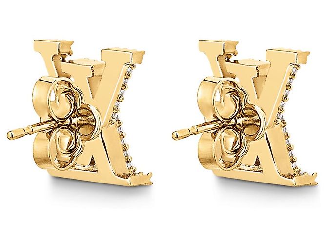 Louis Vuitton Orecchini iconici LV nuovi D'oro - vista 2