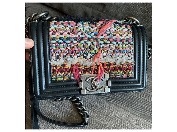 Chanel Boy Tweed Tasche mehrfarbig Mehrfarben - Ansicht 10
