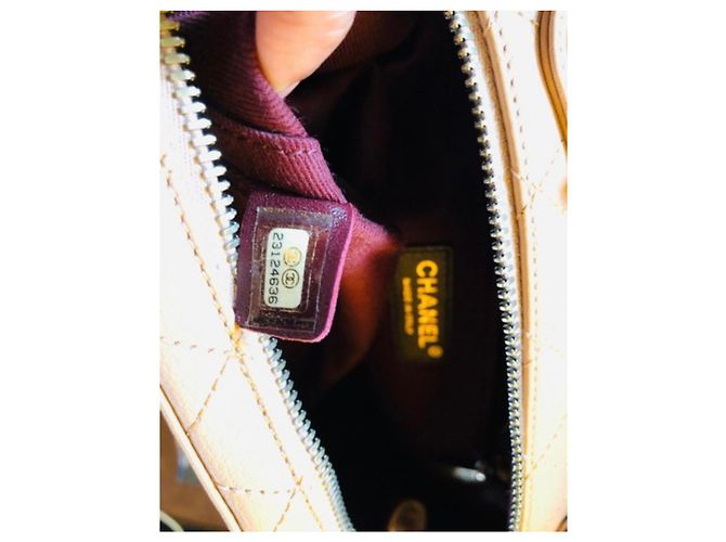 Coco Handle Borsa Chanel in pelle color sabbia - vista 6