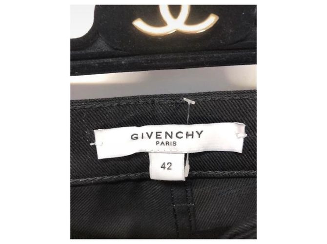 Jeans Givenchy de denim negro recubierto Talla 42 - vista 3