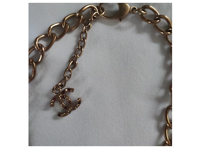 Chanel Halskette Lang Ebony Keramik Medaillon Goldfarben Ebenholz - Ansicht 3