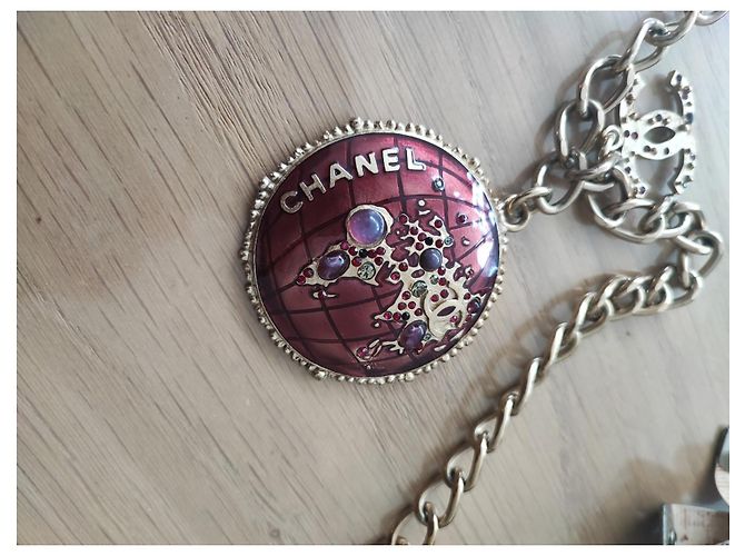 Chanel Halskette Lang Ebony Keramik Medaillon Goldfarben Ebenholz - Ansicht 8