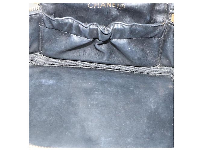 CHANEL Vanity Cosmetic Pouch patent Black CC Auth 34355 Nero - vista 11