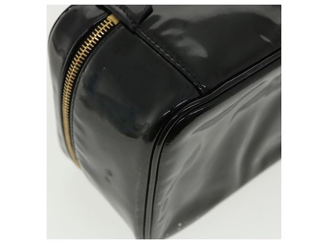 CHANEL Vanity Cosmetic Pouch patent Black CC Auth 34355 Nero - vista 16