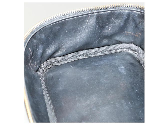 CHANEL Vanity Cosmetic Pouch patent Black CC Auth 34355 Nero - vista 19