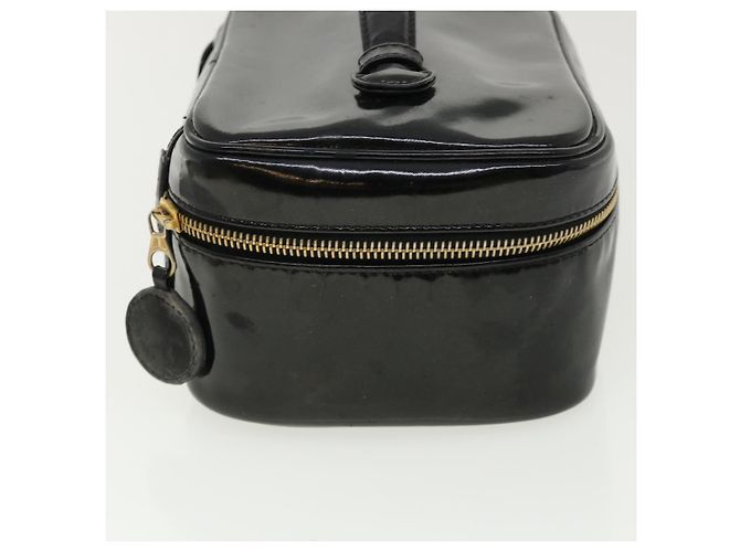 CHANEL Vanity Cosmetic Pouch patent Black CC Auth 34355 Nero - vista 4