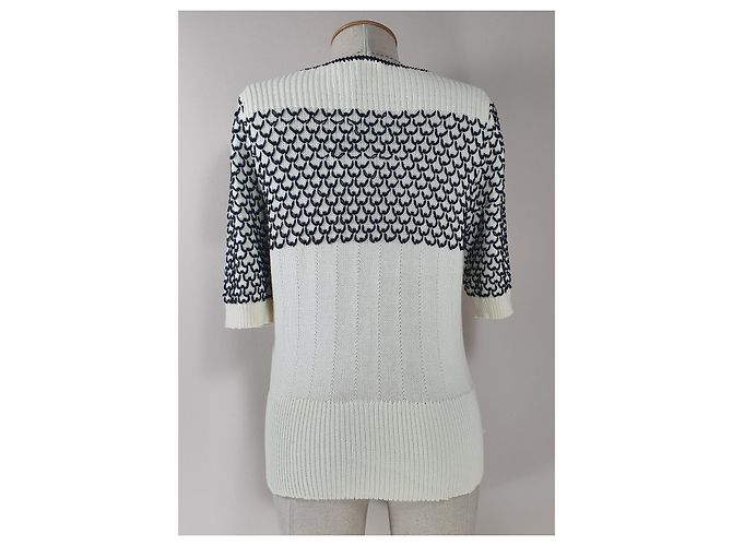 Autre Marque Anthropologie Strickjacke Elfenbein Baumwolle Mehrfarben - Ansicht 3