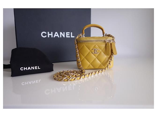 Timeless Chanel classica mini pochette gialla Giallo - vista 6