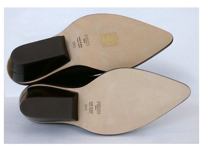 Botas vaqueras de cuero negro Fendi - vista 7