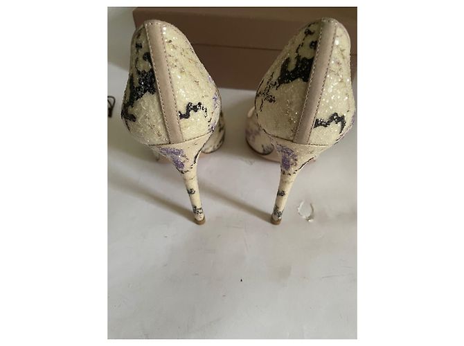 Décolleté Gianvito Rossi Mary Katrantzou Pelle e Tessuto 37.5 Multicolore - vista 10
