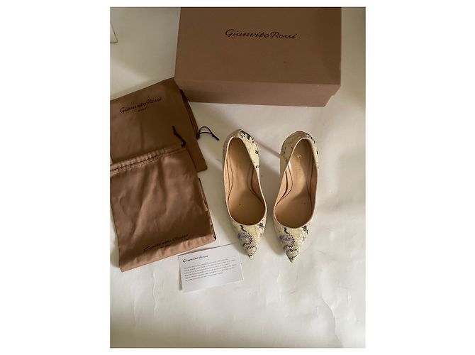 Décolleté Gianvito Rossi Mary Katrantzou Pelle e Tessuto 37.5 Multicolore - vista 14